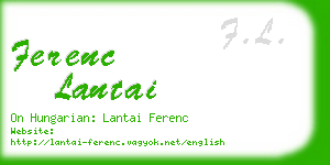 ferenc lantai business card